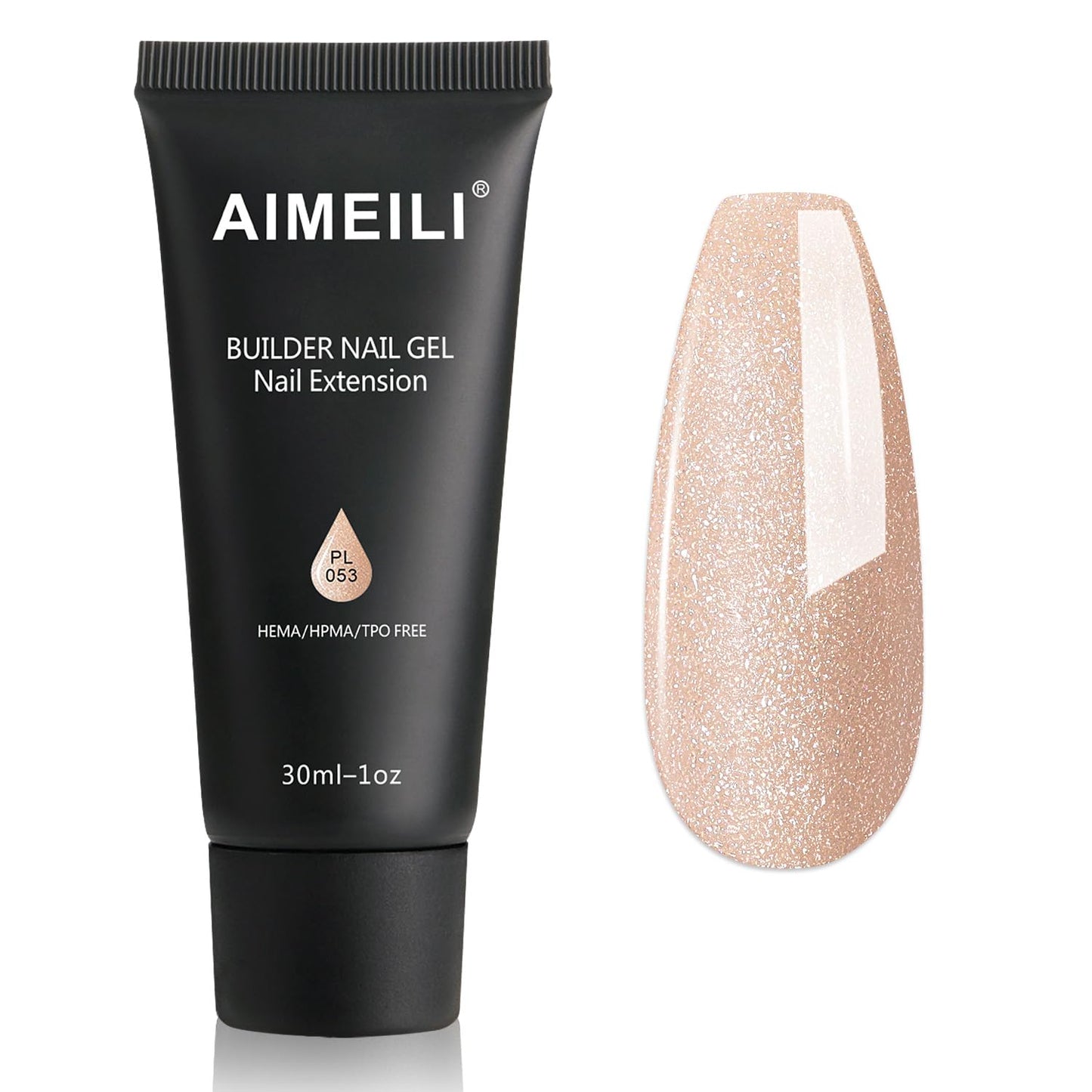 AIMEILI Poly Nail Extension Gel Builder Nail Gel Hema Free Poly Nail Enhancement Nail Art Design DIY Salon Nail At Home Gift for Women Nail Gel - 053