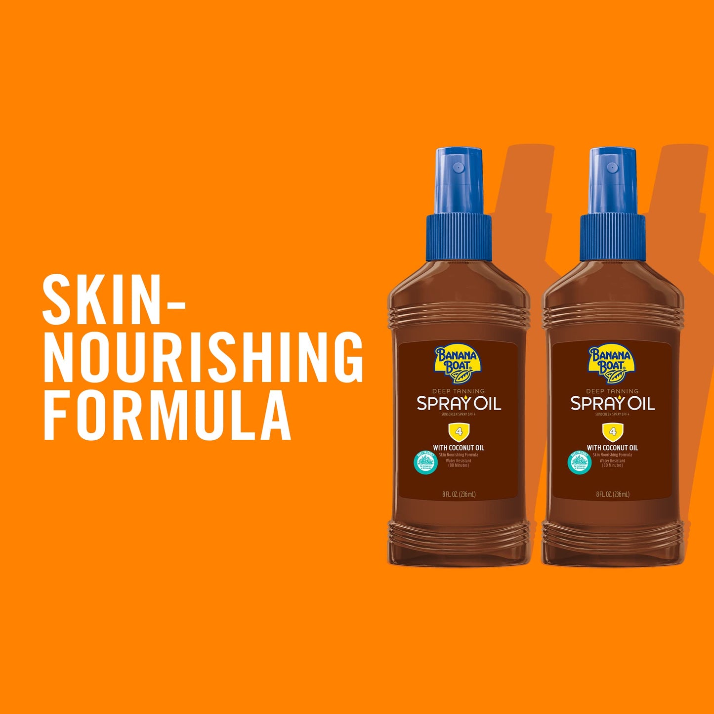 Banana Boat Deep Tanning Oil Spray SPF 4, 8 oz (2 pack)