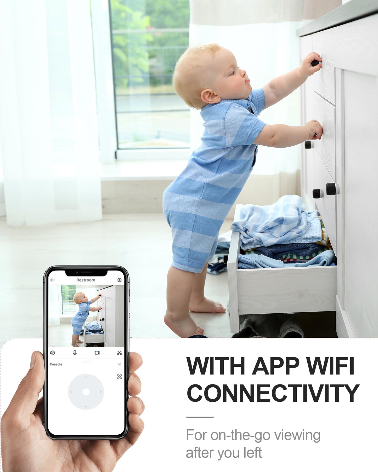 AOBOCAM 4K Mini WiFi Camera Wireless for Home Security Mini Video Camera for Home, Shop, Office with Smart Motion Detection, App Control, Night Vision (Cube)