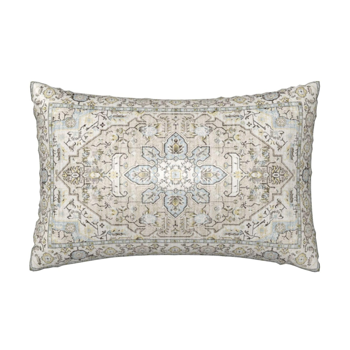 1 Pack Satin Pillowcase for Hair and Skin Modern Beige Carpet Imitation Silk Pillowcase with Hidden Zipper Soft Breathable Smooth Cooling Pillow Cover Standard Size for Bedroom Sofa 20”x26”