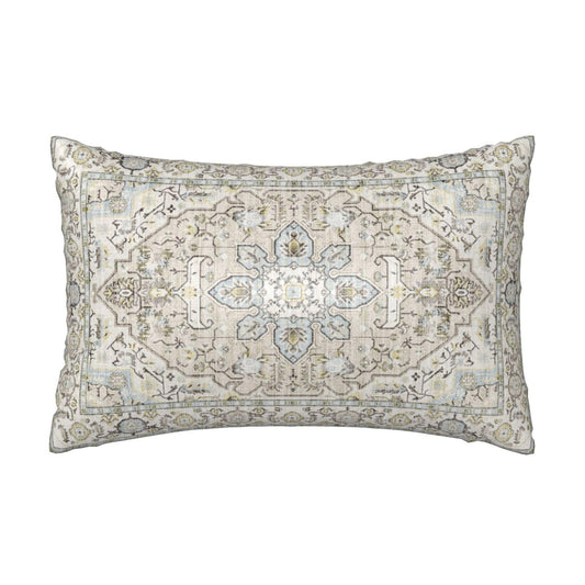 1 Pack Satin Pillowcase for Hair and Skin Modern Beige Carpet Imitation Silk Pillowcase with Hidden Zipper Soft Breathable Smooth Cooling Pillow Cover Standard Size for Bedroom Sofa 20”x26”