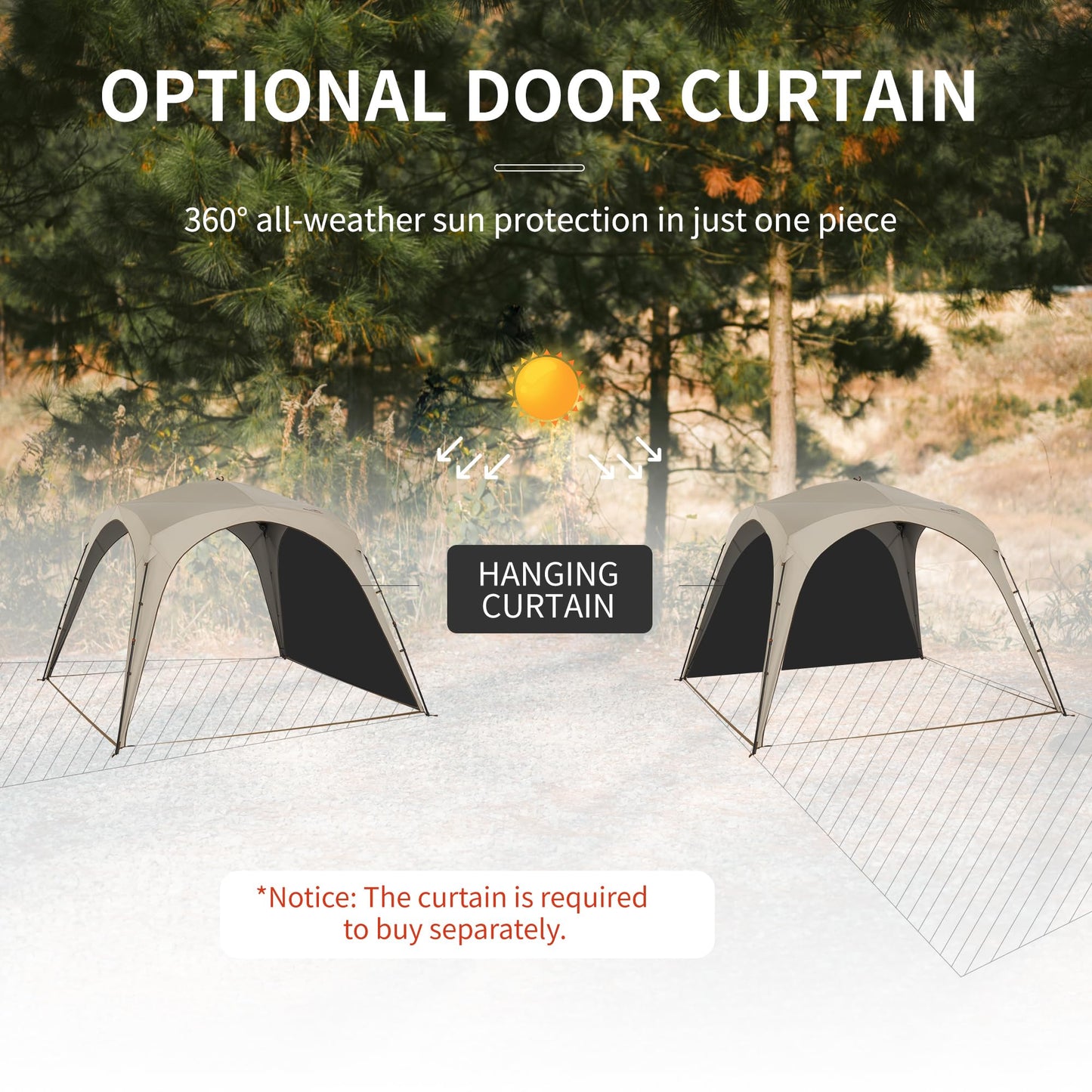 Naturehike Cloud Boundar Camping Tent, 60S Easy Setup Instant Pop up Tents for Camping,Canopy Tent for Sporting Events, Tailgating, Camping, Outdoor Activities