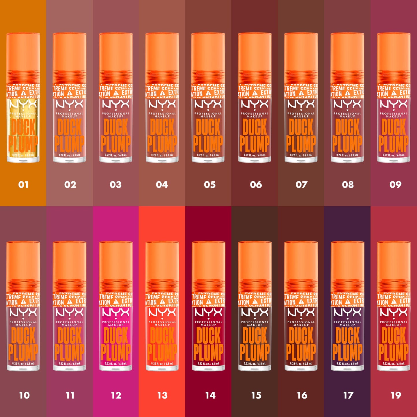 NYX PROFESSIONAL MAKEUP Duck Plump High Pigment Lip Gloss, Lip Plumper Gloss with Spicy Ginger - Strike A Rose