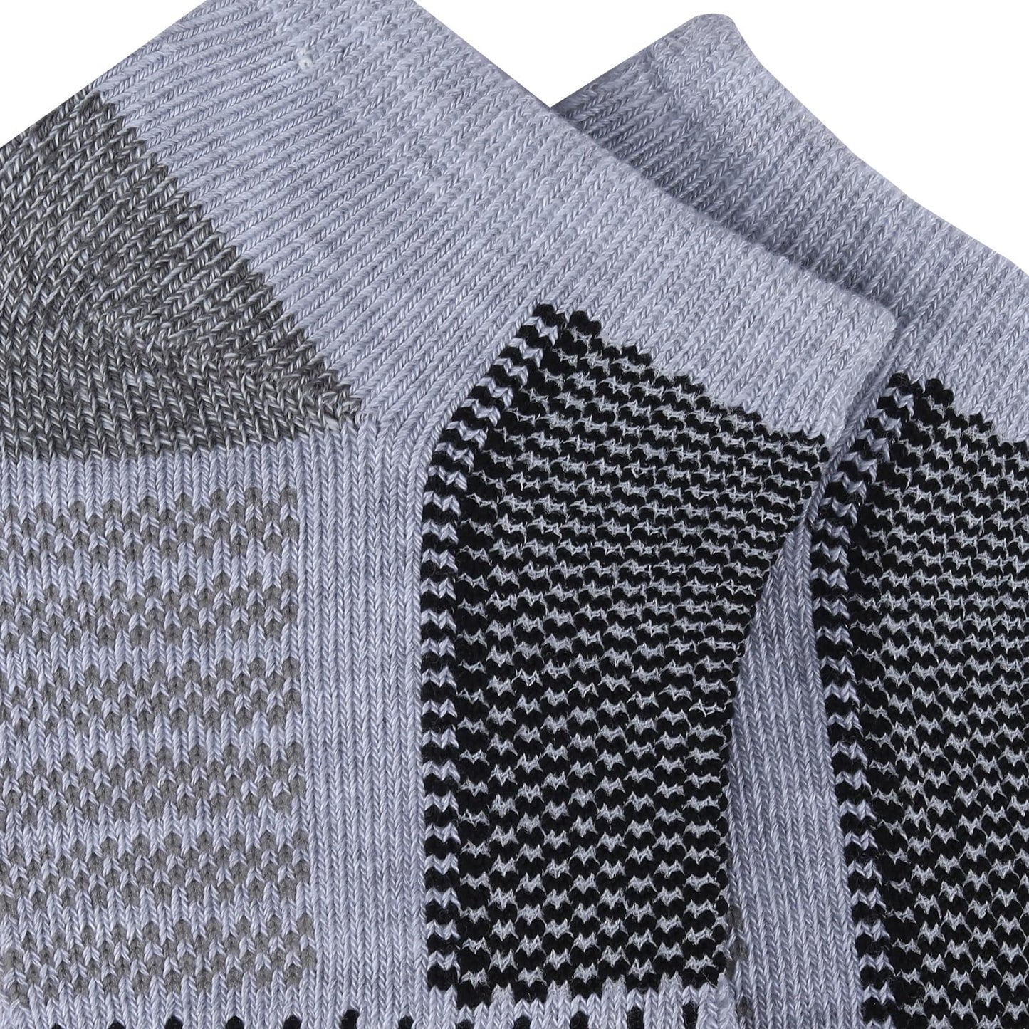 Columbia Men's 6 Pack Athletic No Show Socks, Grey/White, Shoe Size 6-12
