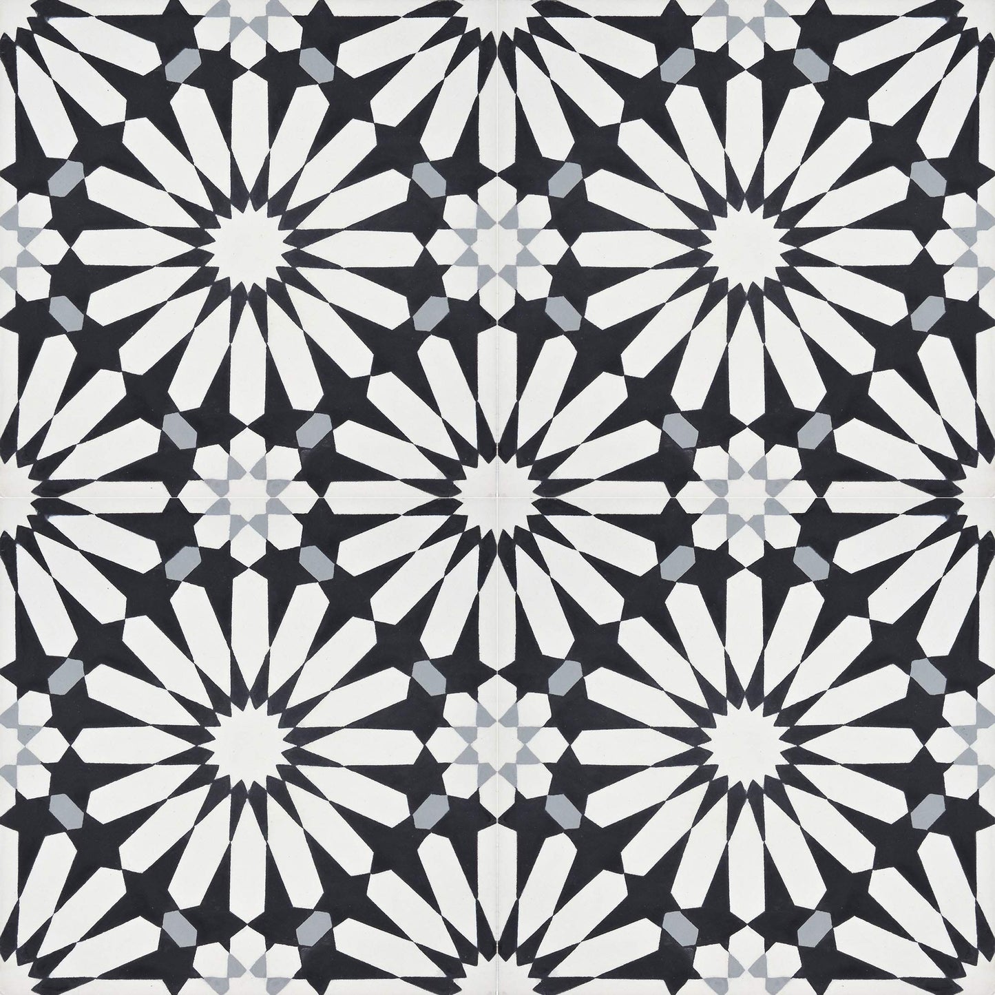 Alhambra 8''x8'' Handmade Cement Tile,Pack of 12