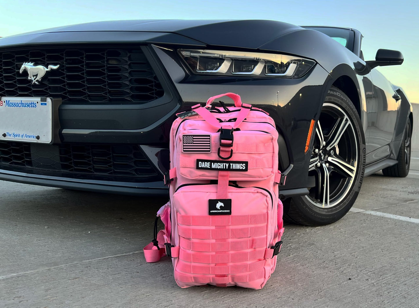 AMERICANPHOENIX 45L Elite Tactical Backpack | 3X Stronger Work & Military Backpack | Water Resistant and Heavy Duty | 3 Day MOLLE Bug Out Bag (Rose Pink)