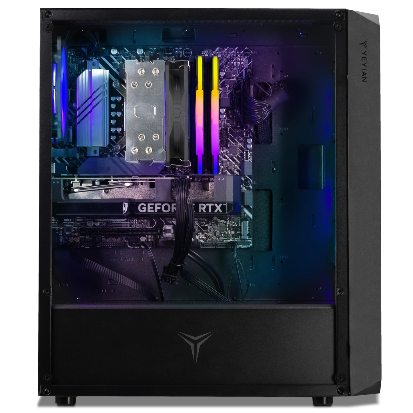 YEYIAN Tanto AI Gaming Desktop - AMD Ryzen 7 9700X 5.5 GHz | RTX 5070 12GB GDDR7 | 32GB DDR5 RGB 6000MHz | 2TB Gen4 NVMe SSD | B650 Wi-Fi | 750W 80+ Gold | Win 11 Home Pre Built Tower PC