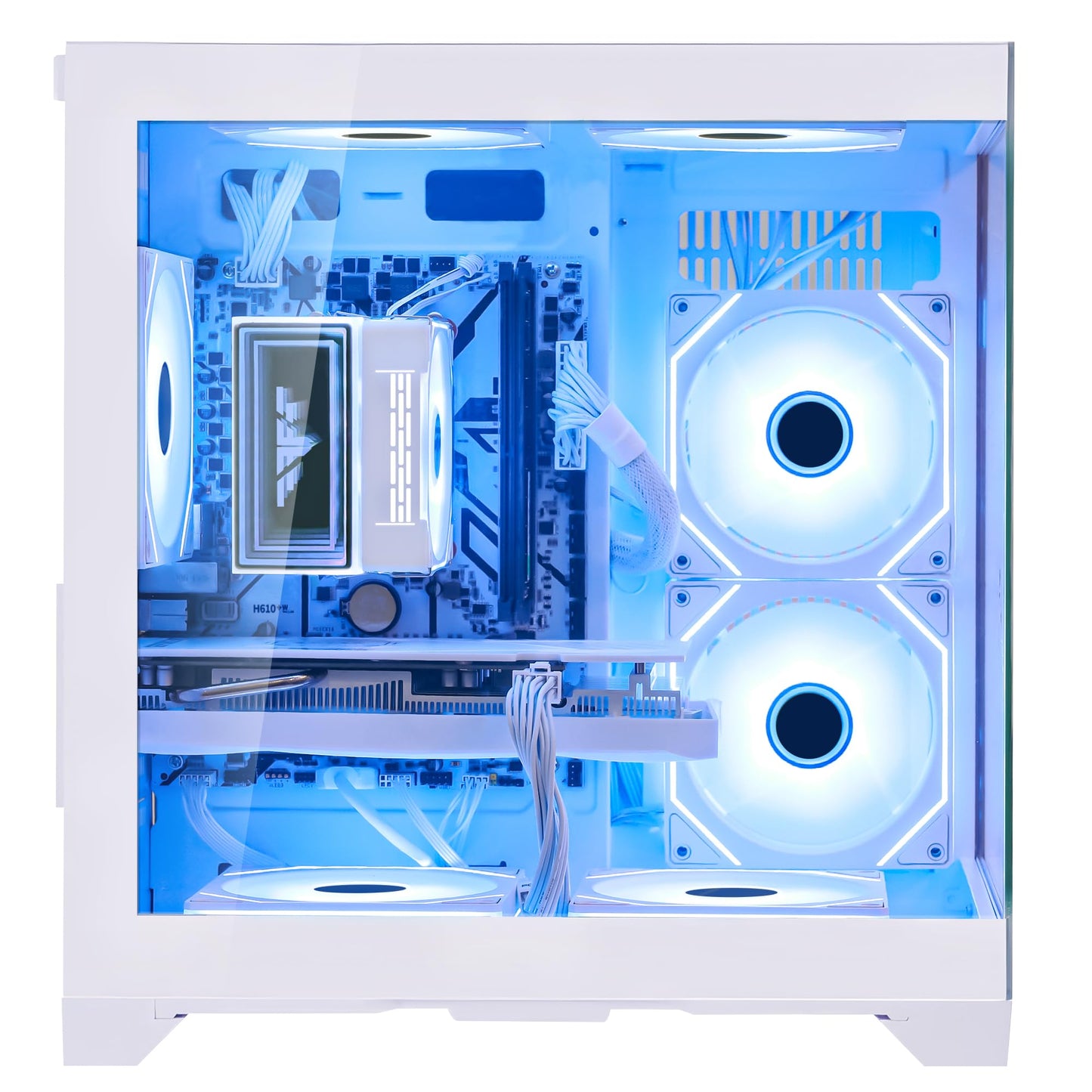 HOENGAGER Gaming PC Desktop Intel Core i5-13400F 2.5-4.4 GHz 10 Core, GeForce RTX 5060 8GB DLSS 4 GDDR7, 32GB DDR4 RAM 3200MHz,1TB PCIe SSD, Wi-Fi & Bluetooth,Windows 11 Pro, Tower RGB Computer-White