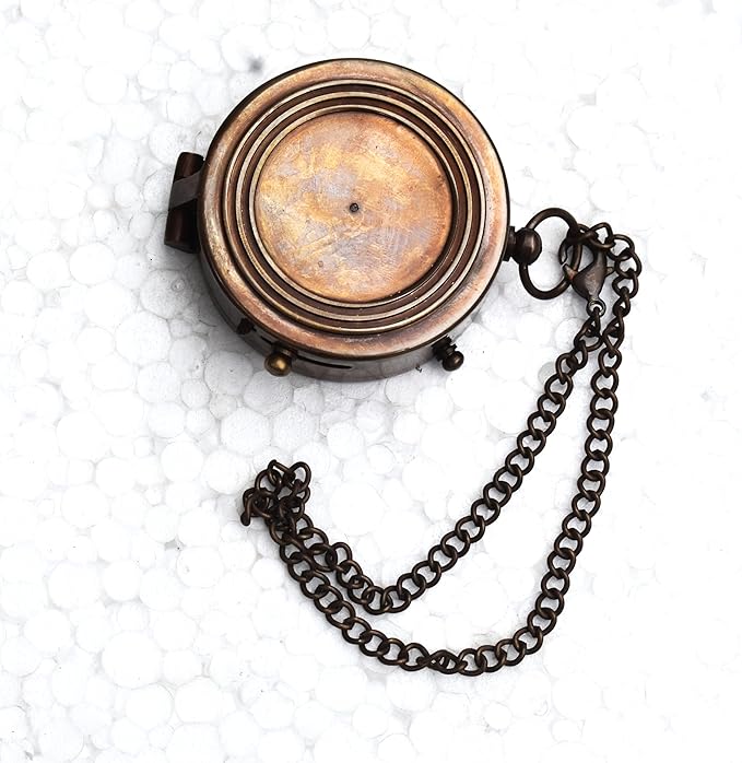 -Thoreau's Go Confidently Graduation Gift for him, Camping Compass with Leather Pouch Boating Hiking Religious Gifts, Missionary Gifts Keepsake. Confirmation Gift Direction Compass