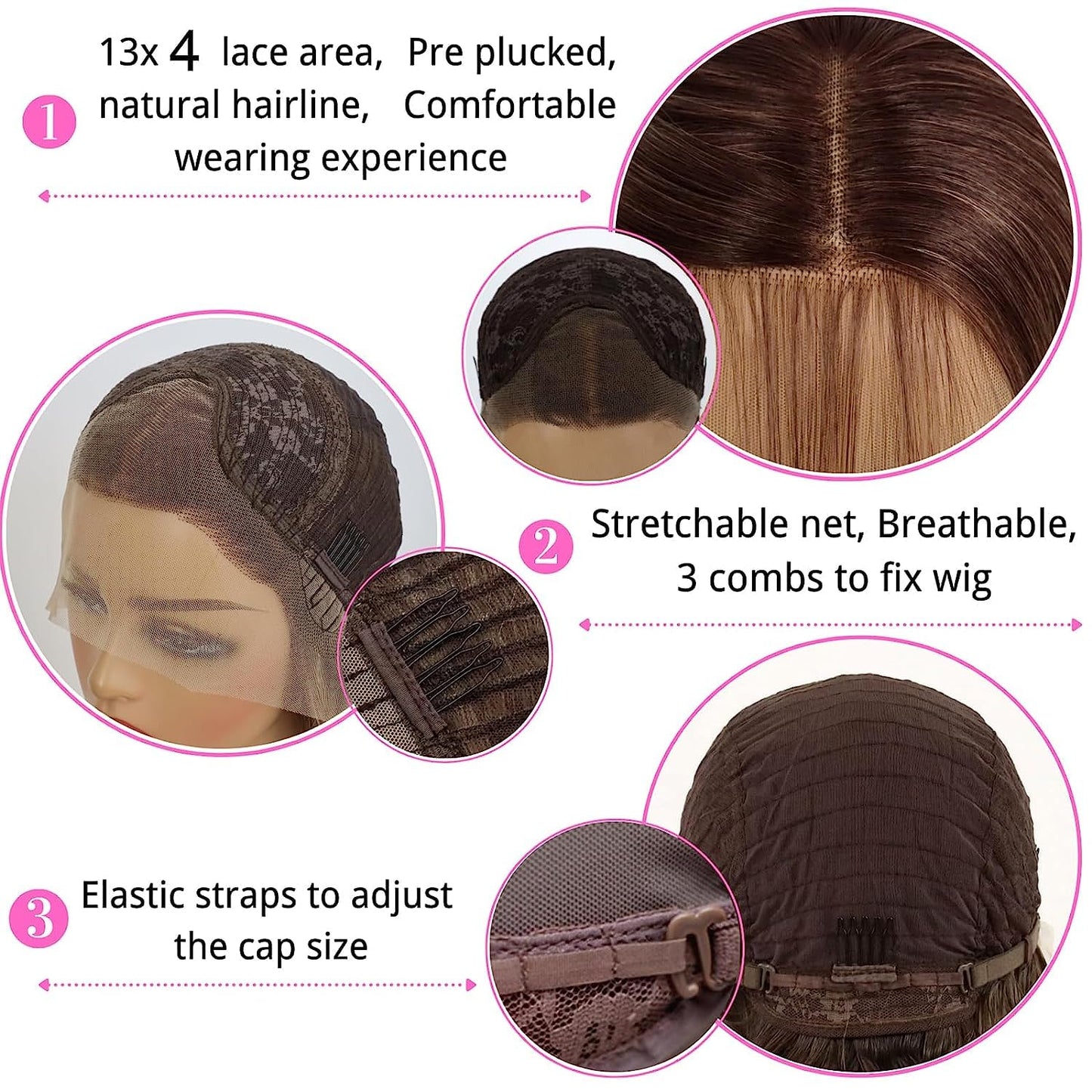 MACA BAKA Highlight Ash Blonde Lace Front Wig 13x4 13x6 Lace Frontal wig