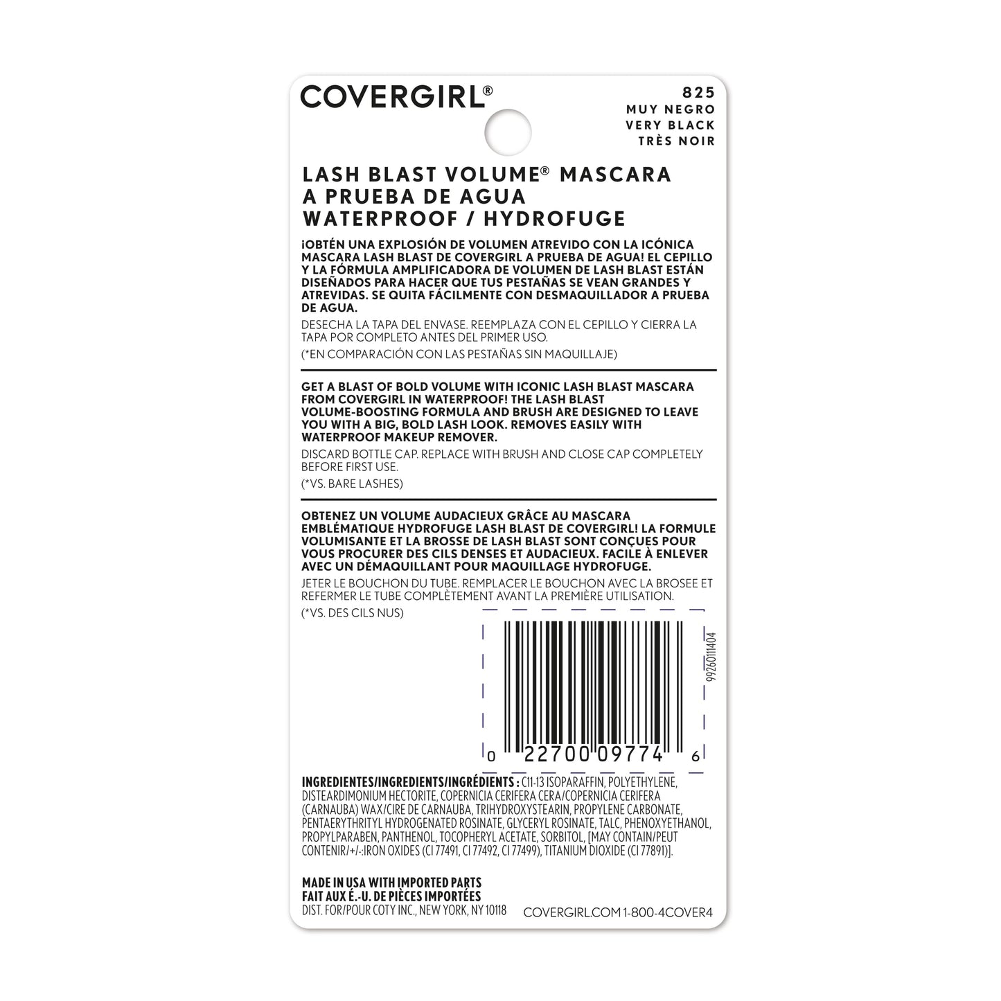 Covergirl Pride Lash Blast Volume Mascara, Very Black, 0.44 Fl. Oz.