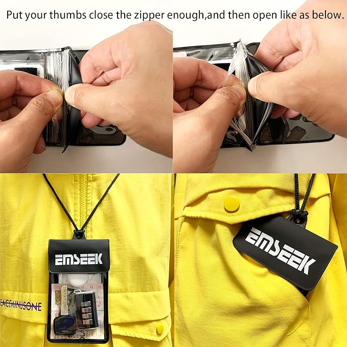 Armband Waterproof wallet Floating Surf Car Key Fob Case Beach dry bag ankle Waterproof Pouch Holder For GPS Key Money Credit Vaccine Card Driver License ID Badge (Black)