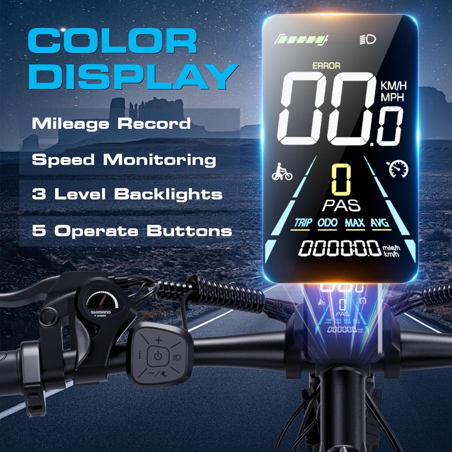 PUJH Peak 1500W Motors Electric Bike for Adults, 48V 17.5Ah Battery, 29"*2.1 Fast Ebike,Max 32 mph 30-80 Miles,Front Suspension Disc Brake Class 3 E-Bike,Off Road Mountain Hunting for Men