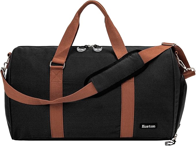 Kuston Sports Gym Bag with Shoe Compartment&Wet Pocket,Travel Duffel bag,Weekend Bag,Workout Bag Suitable for Men and Women