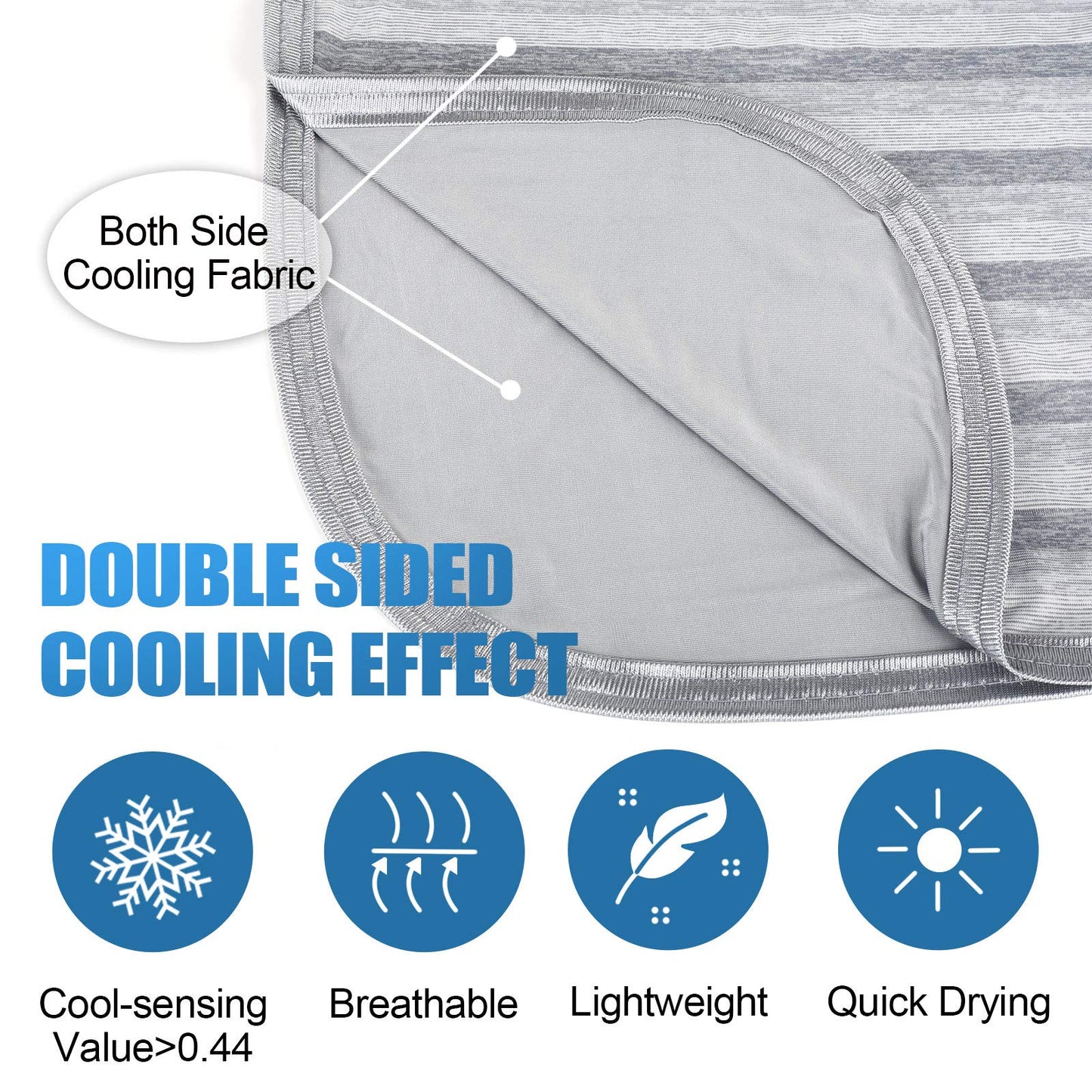 Ailemei Direct Cooling Throw Blanket for Hot Sleepers,Double Sided Cold Effect, Lightweight Breathable Summer Bed Blanket for Couch, Transfer Heat to Keep Body Cool Night Sweats,50"x70"