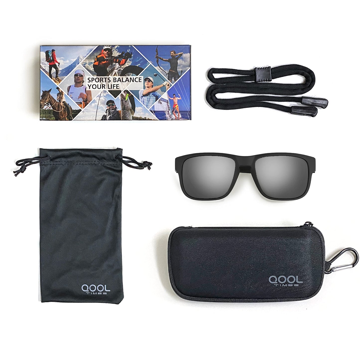 QOOL TIMES Living out your F11 sport Polarized driving Sunglasses Men, Casual Lifestyle Boating Sailing Hiking Fishing gifts Outdoors Justin holbrook
