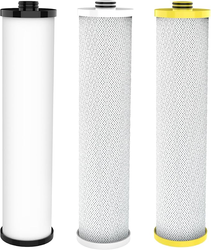 AQUA CREST Replacement for Aquasanaยฎ AQ-5300+R Under Sink Water Filter, 800 Gallons Filter Life, Compatible with AQ-5300+.55, AQ-5300+.56, and AQ-5300+.62, 3 Count
