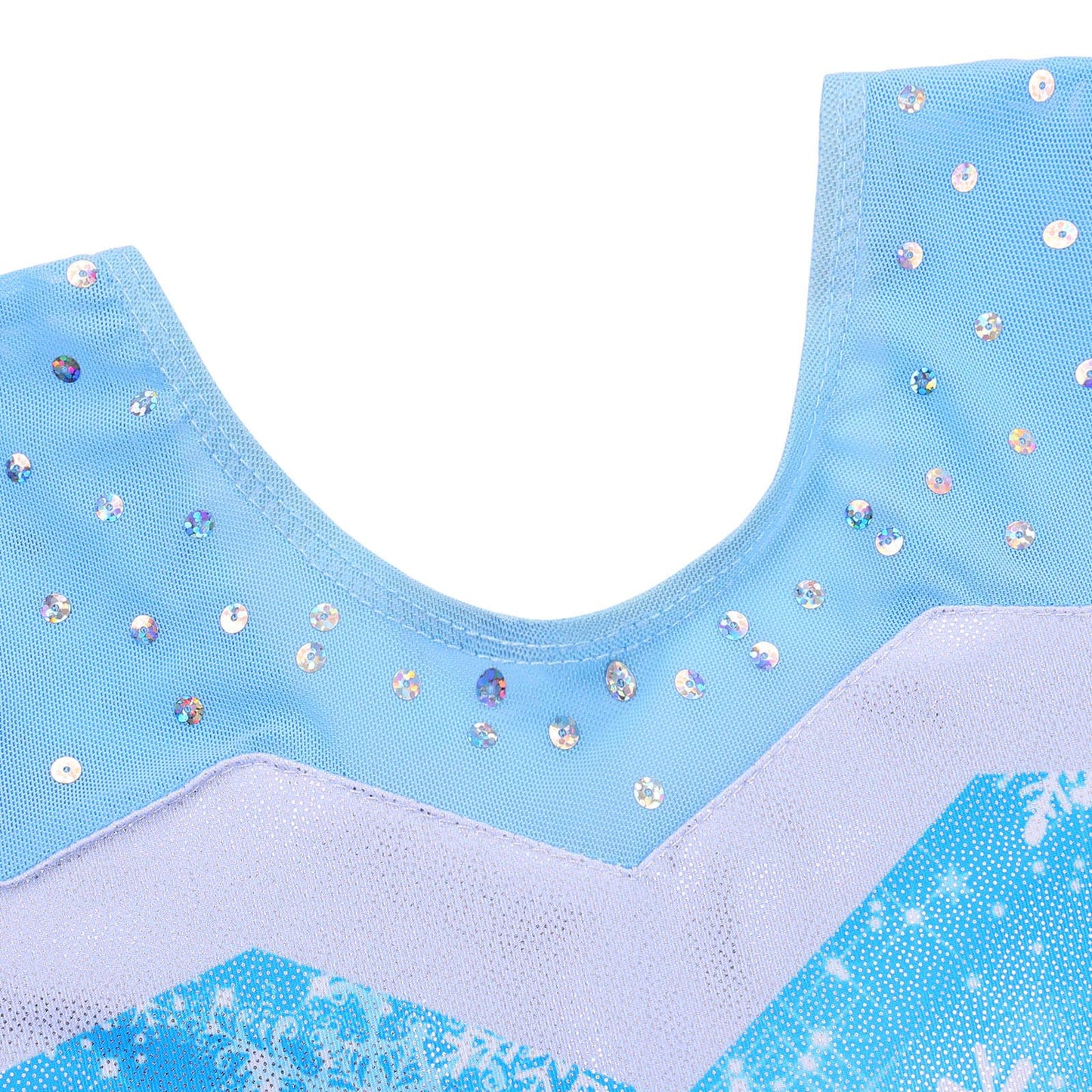BAOHULU Leotard for Girls Gymnastics Toddler Tank Biketards Shorts Shiny Diamond Kids Dancewear B389_SnowflakeBlue_90