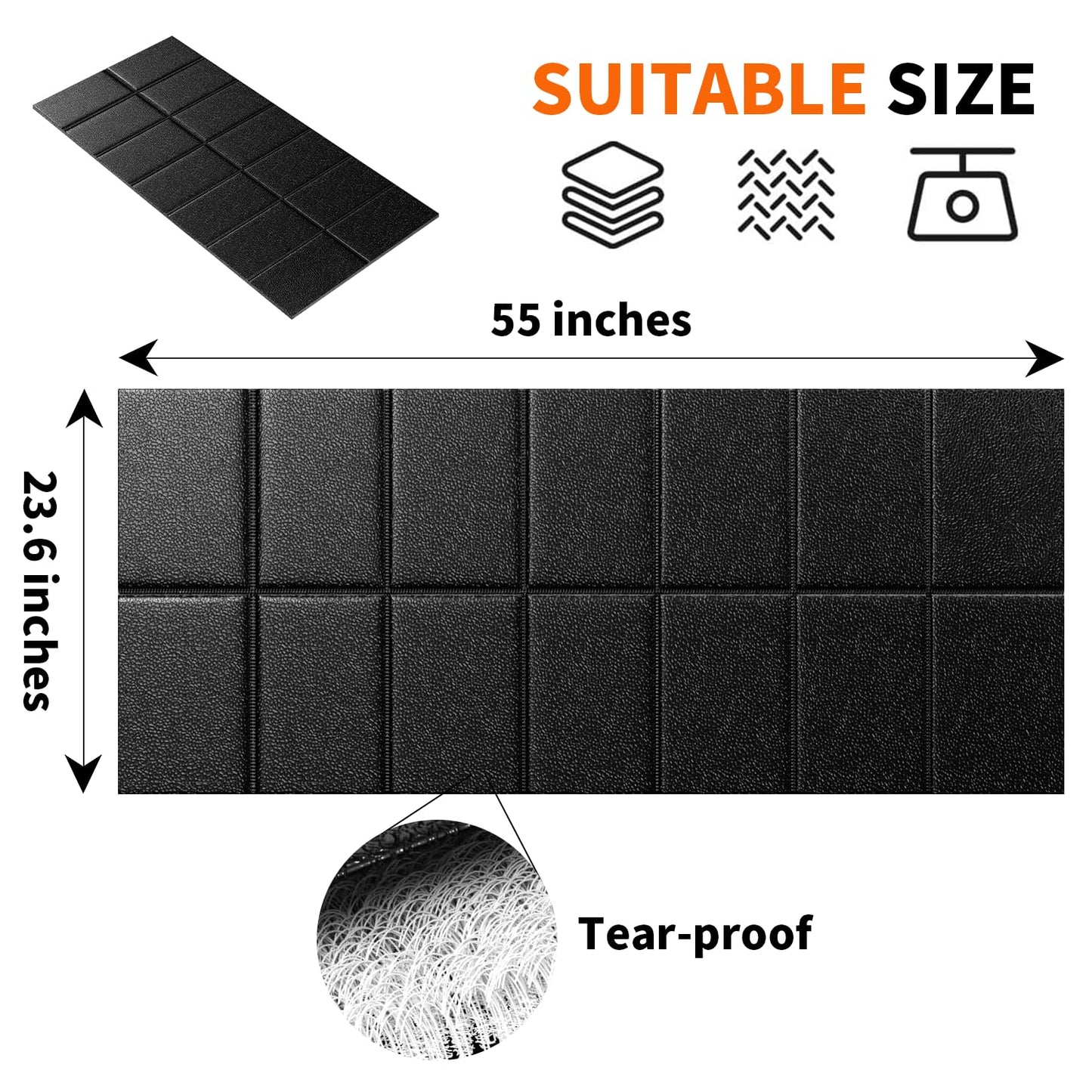 Stepwaver Walking Pad Mat for Carpet, Treamill Mat for Hardwood Floors, High Density, 1/4 Thickness, Folable, Floor Protection for Bike, Elliptical, Treadmill