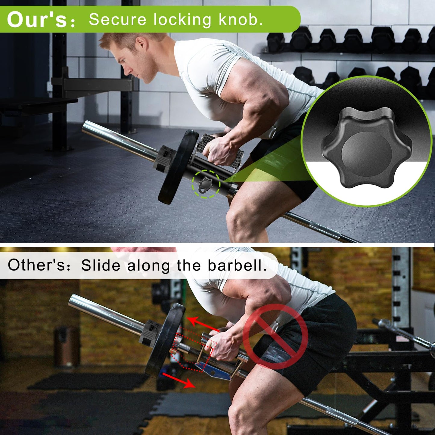 SELEWARE V Bar Landmine Handle Attachment for 1 & 2" Barbell Bar, Solid Landmine Double D Handle T Row Attachment with Non-Slip Rubber Handle