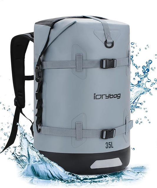 IDRYBAG Waterproof Backpack for Travel, Kayaking, Boating, Swimming, Floating Paddle Boarding - Submersible Dry Bag 35L/55L/85L