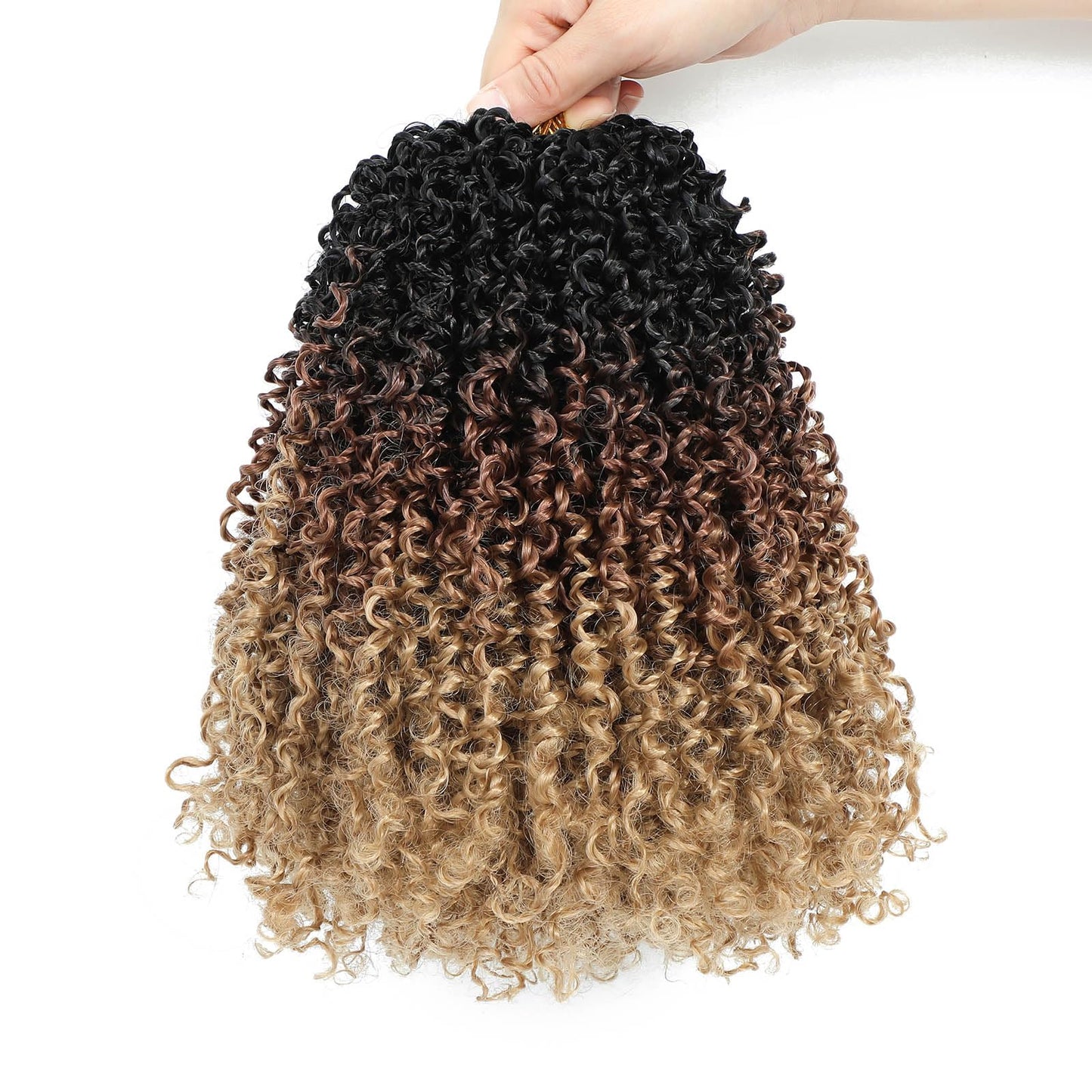 Aksice 10 Inch 8 Packs Yanky Twist Crochet Hair for Women Pre-looped Mini Twist Hair Bohemian Passion Twist Crochet Hair Boho Crochet Braids Synthetic (1B/30/27)
