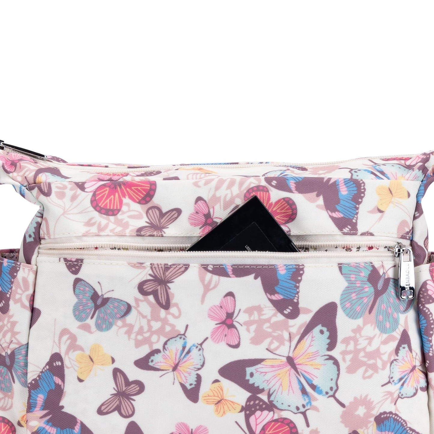 Nawoshow Women Shoulder Handbag Multiple Pockets Bag Ladies Tote Top Handle Satchel Crossbody Purse (G01-Butterfly)