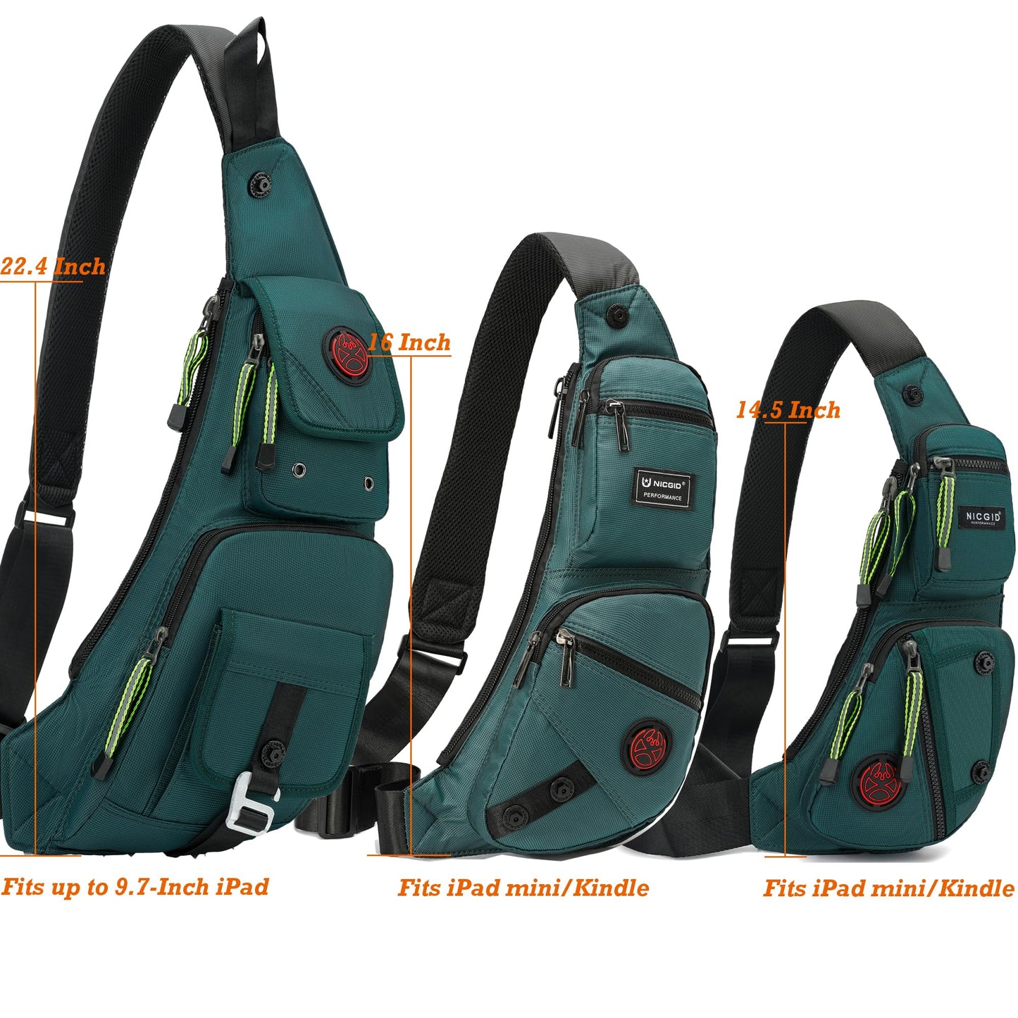 NICGID Sling Bag Chest Shoulder Backpack Crossbody Bags Casual Daypack for Men Women