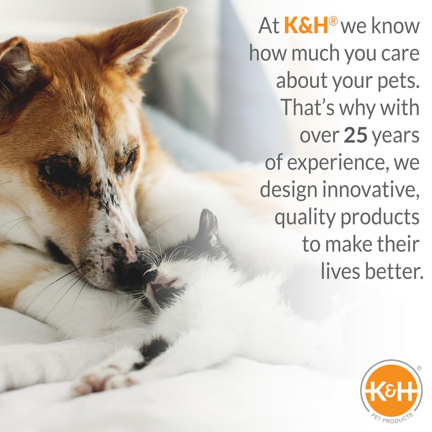 K&H Pet Products Bucket Booster Dog Car Seat, Seat Belt Secured, 2 Safety Leashes, Washable Covers, Sturdy Dog & Cat Booster Seat, Carriers for Small to Medium Pets - Large Gray/Cream
