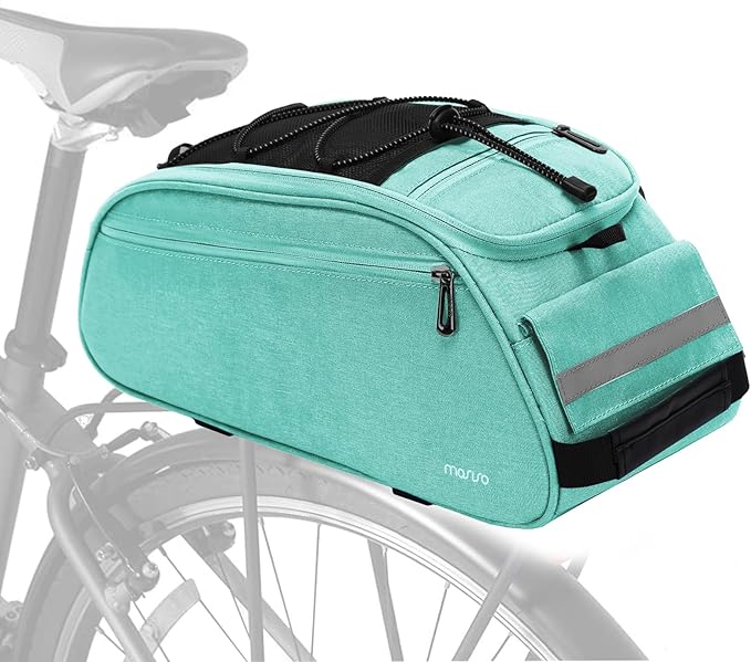MOSISO Bike Rack Bag, Waterproof Bicycle Trunk Pannier Rear Seat Pouch Cycling Bike Carrier Backseat Storage Luggage Saddle Shoulder Bag