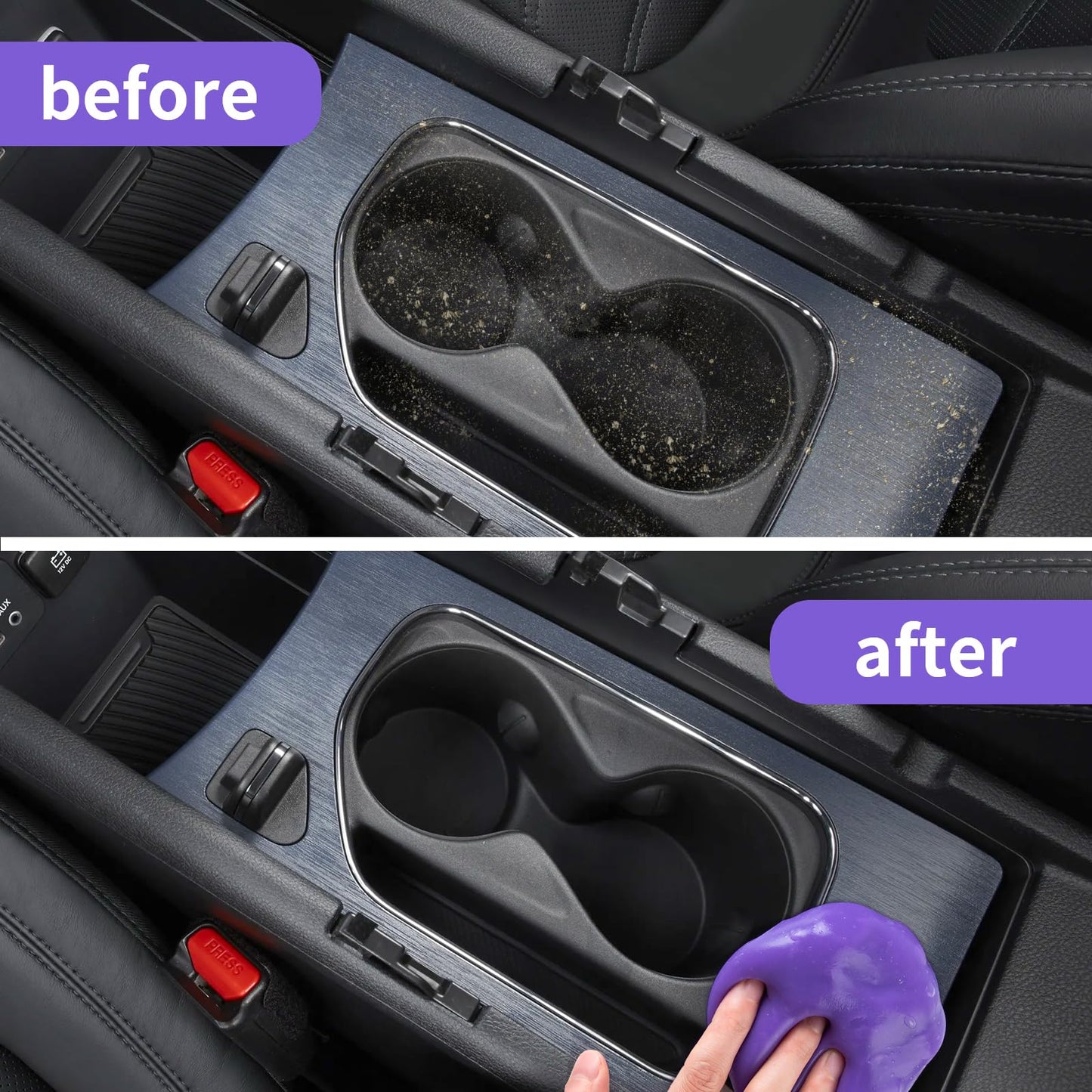 ALIOBC Car Cleaning Gel, Keyboard Cleaner Cleaning Putty for Car Interior Car Slime Cleaner Dust Cleaning Gel Car Putty for Cleaning Car Gel Cleaner Purple NT.WT.: 5.6 oz (160 g)