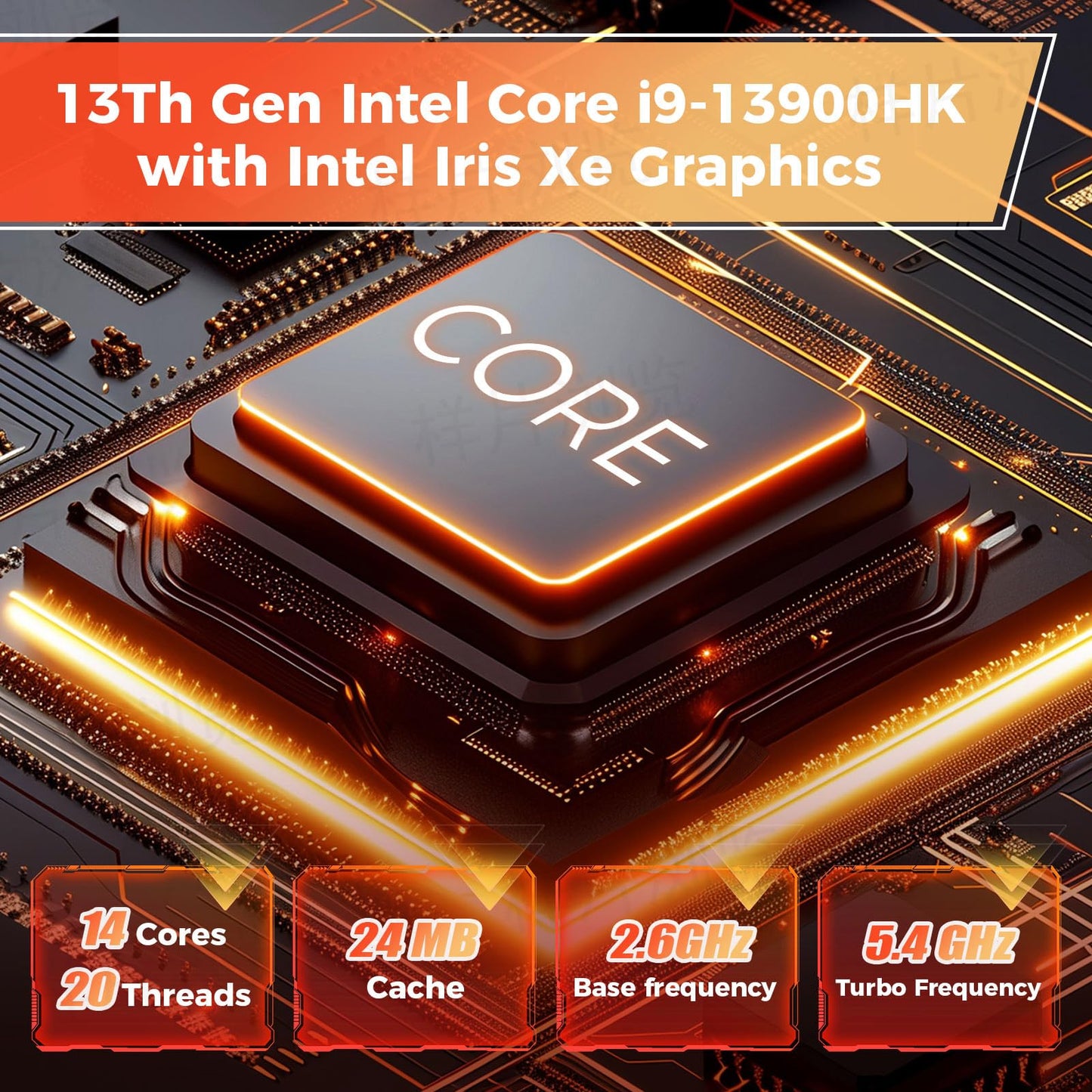 Mini Gaming PC, Intel 13Th Gen Core i9-13900HK, NVIDIA RTX 4060 Discrete Graphics Mini Desktop Computer, 32GB DDR5 RAM, 1TB PCIe G4x4 NVMe SSD, RGB Lights, Triple Display, WiFi 6E BT 5.3, Win 11 Pro