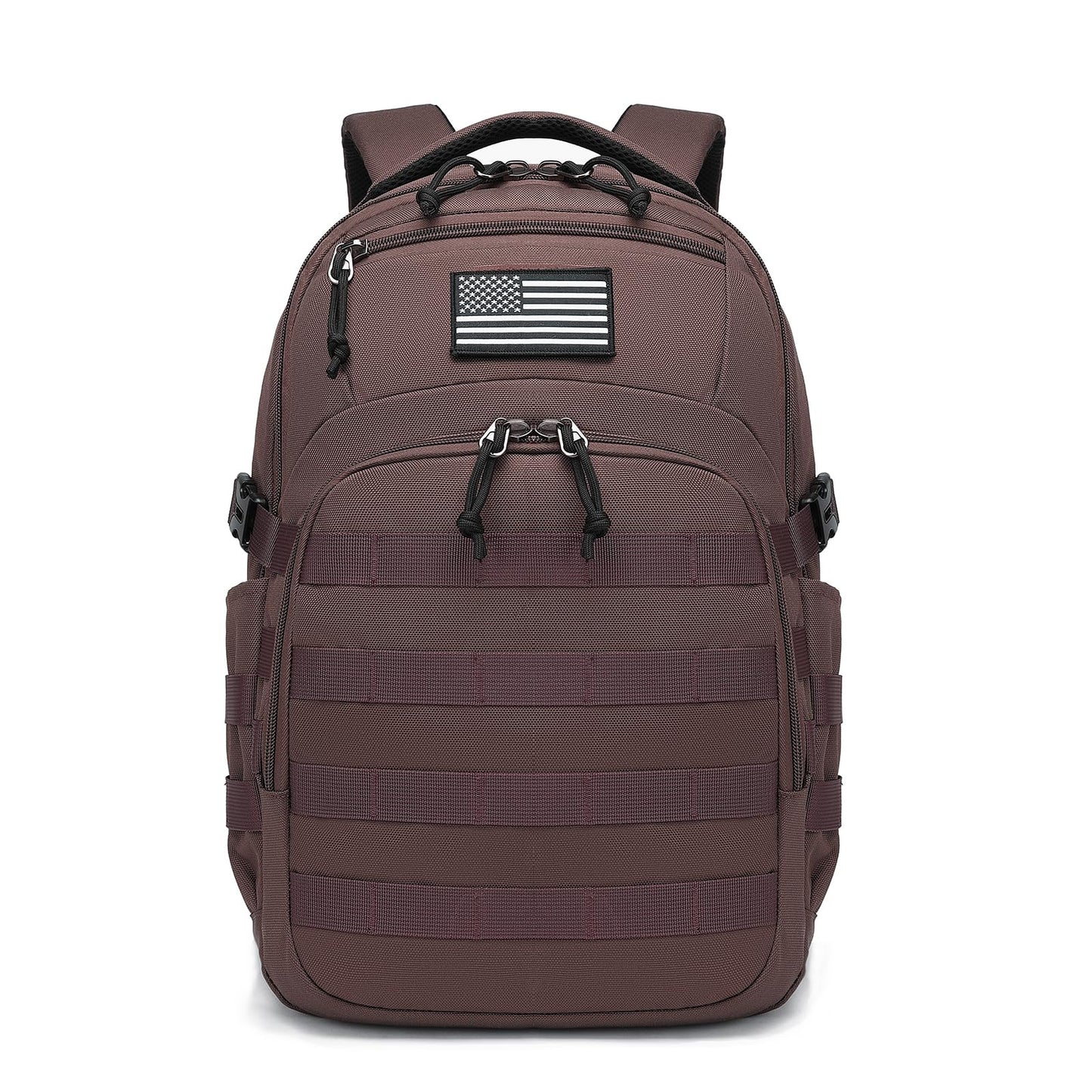 Wotony Military tactical backpack, backpack for men black tactical backpack small tactical backpack assault bag (Dark Coffee, 18.5 inch)