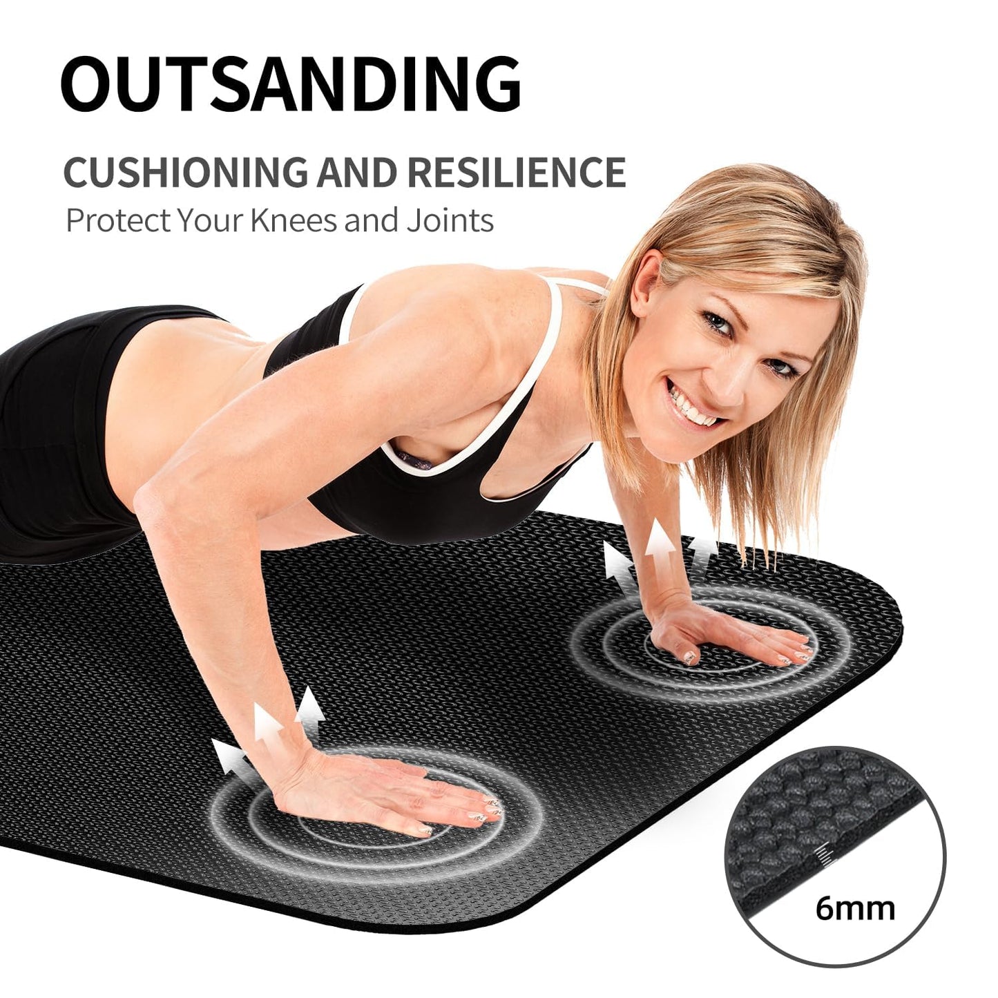 Exercise Equipment Mat,Treadmill Mat, Exercise Bike Trainer Mat, Fitness Home Gym Mat, Elliptical Mat,Spin Bike Mat,Small And Large Exercise Mat,Workout Pads For Floor,Workout Matt For home Gym Carpet