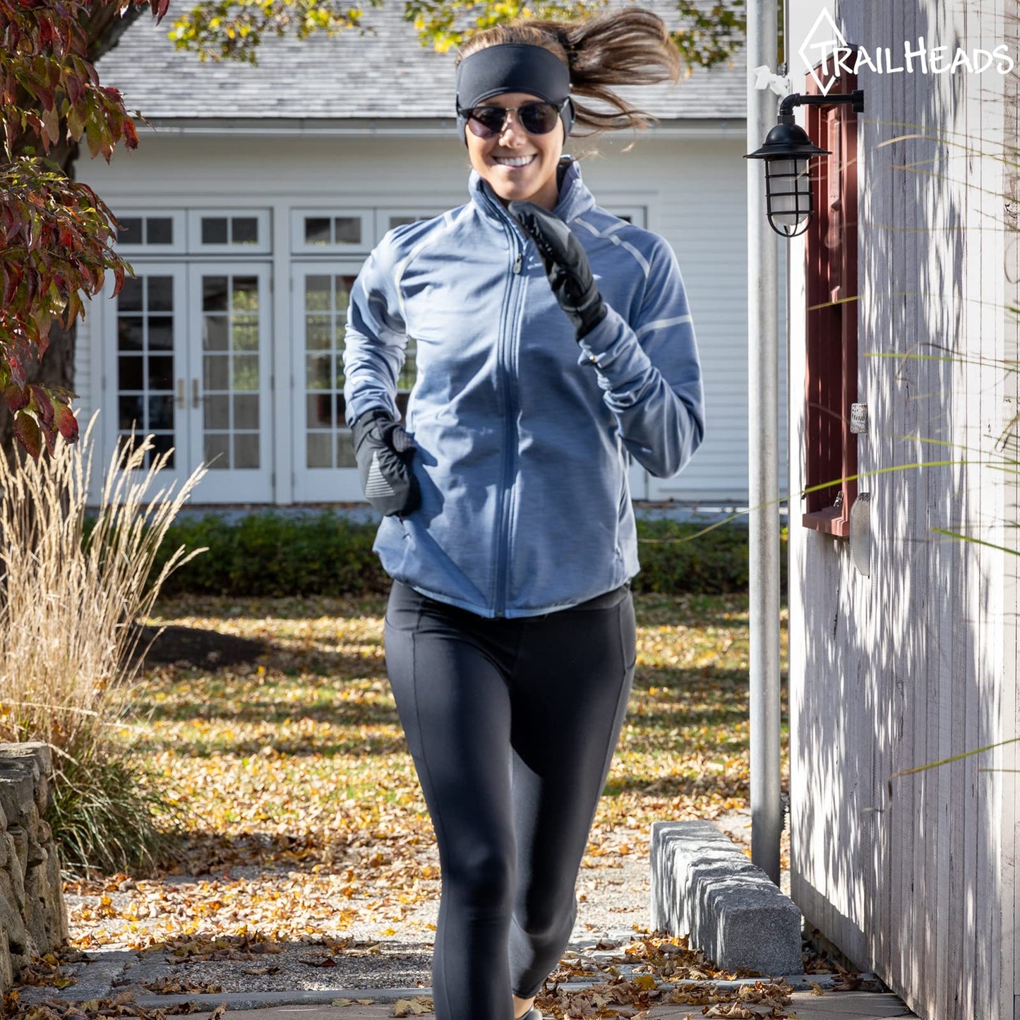 Running Headband with Sunglass Slots | Winter Headband | Sports Headband for Men and Women - Black