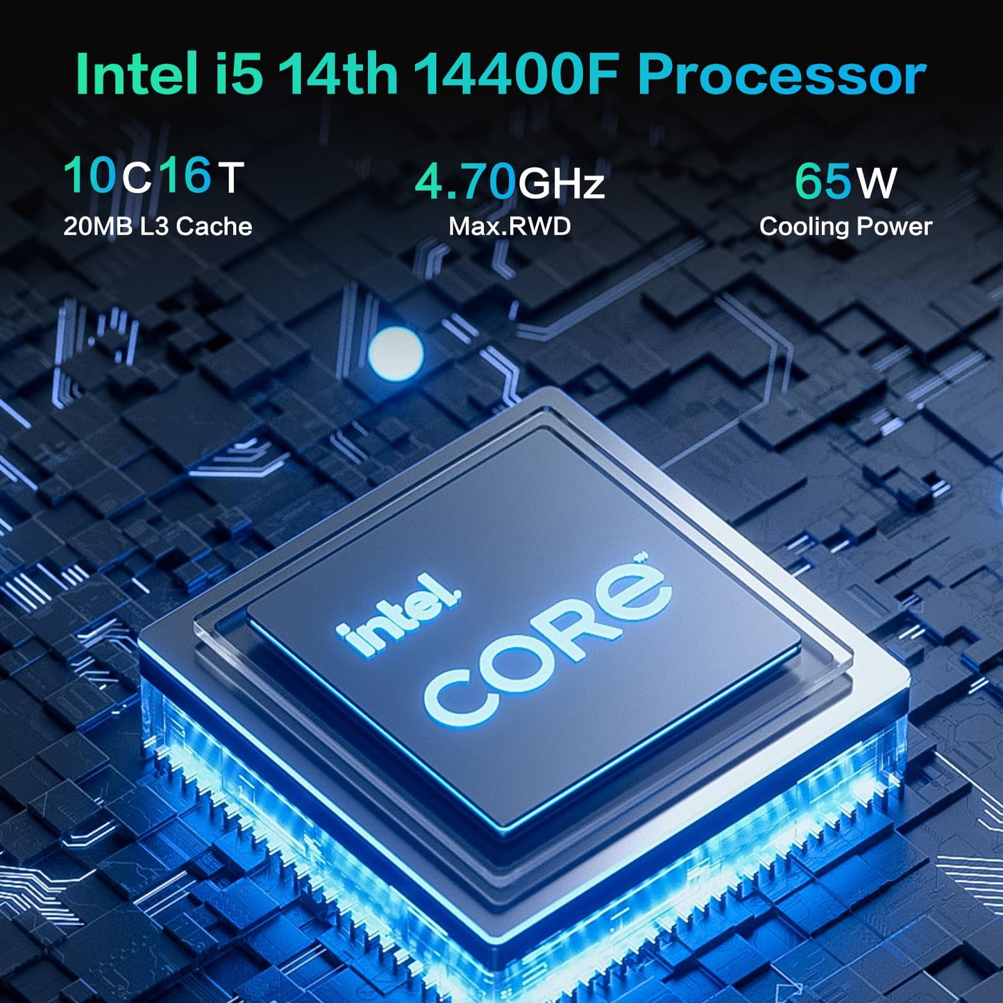 ALCPOK Gaming PC Desktop, Intel Core i5 14400F, RTX 4060, 32GB RAM, 1TB SSD, ARGB Fan, Tower Computer for Gaming and Office