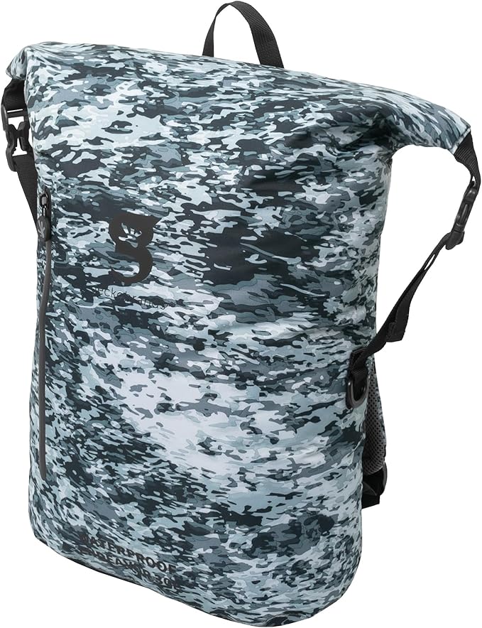 geckobrands Lightweight 30L Waterproof Backpack - Lightweight Watertight Outdoor Bag Hiking Traveling Light Water Activities