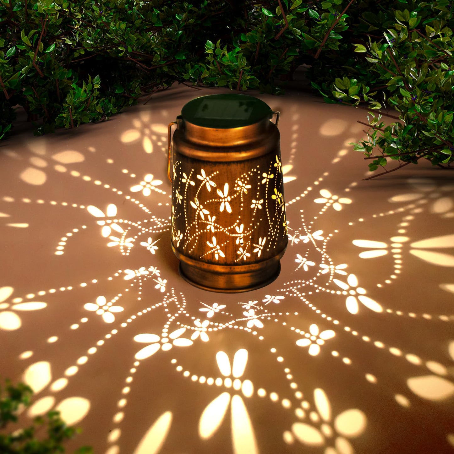 Butterfly Solar Lanterns Outdoor Hanging, Hollowed-Out Metal Waterproof LED Garden Decor Light for Patio Yard Pathway Lawn Front Porch, Christmas Thanksgiving Birthday Gifts for Women Mom Grandma
