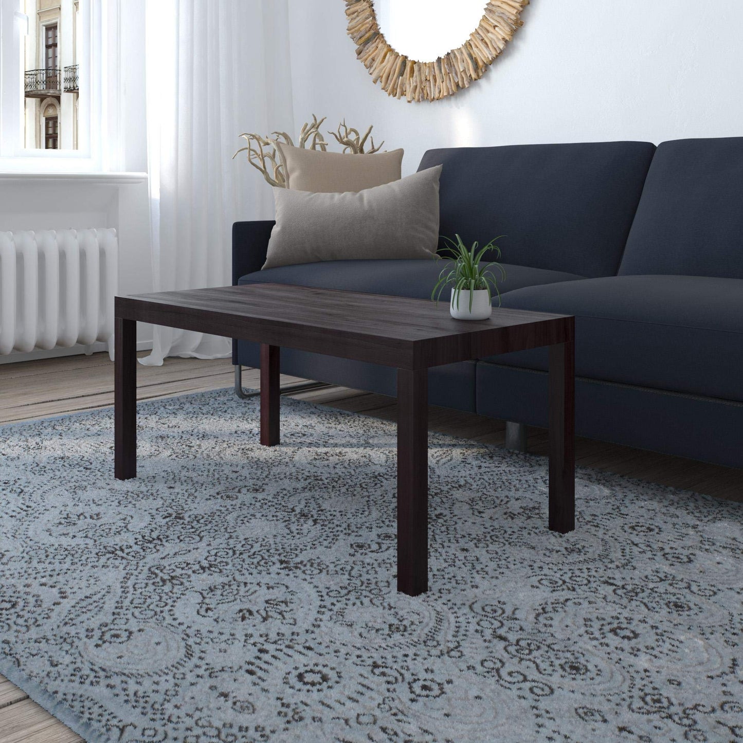 Ameriwood Home Parsons Coffee Table, Espresso