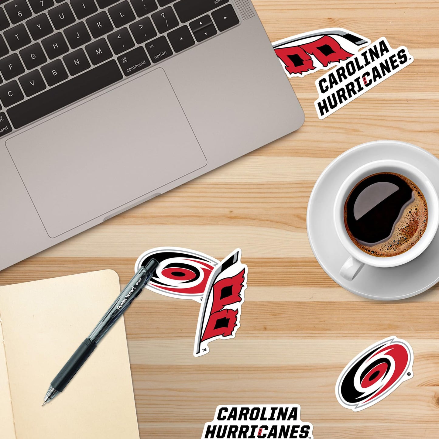 NHL Logo Carolina Hurricanes 100ct Vinyl Large Deluxe Stickers Variety Pack - Laptop, Water Bottle, Scrapbooking, Tablet, Skateboard, Indoor/Outdoor