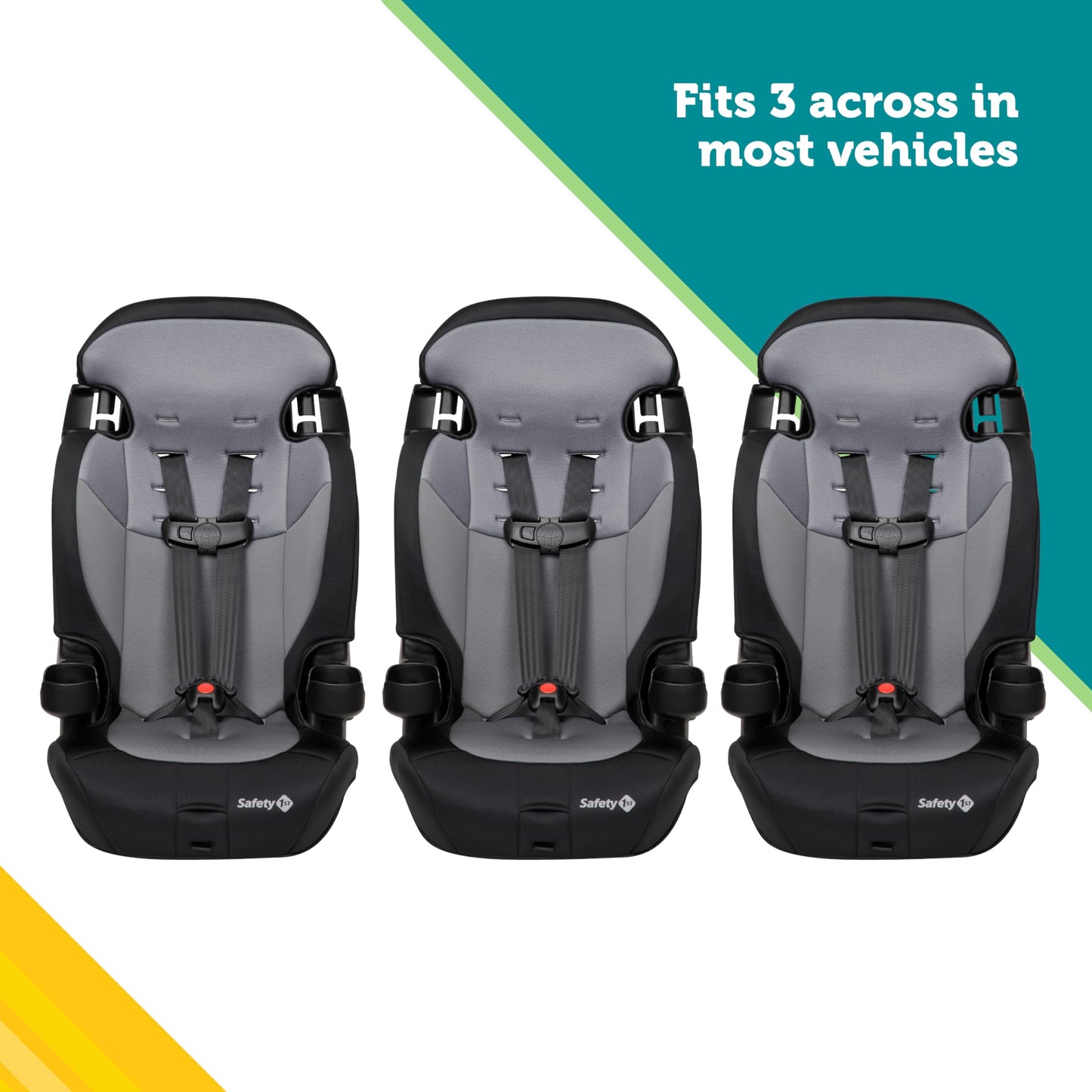 Safety 1st Grand 2-in-1 Booster Car Seat, Converts from High Back to Belt-Positioning Booster, High Back Seat for Kids 40-65, and Belt-Positioning 40-100 Pounds, High Street