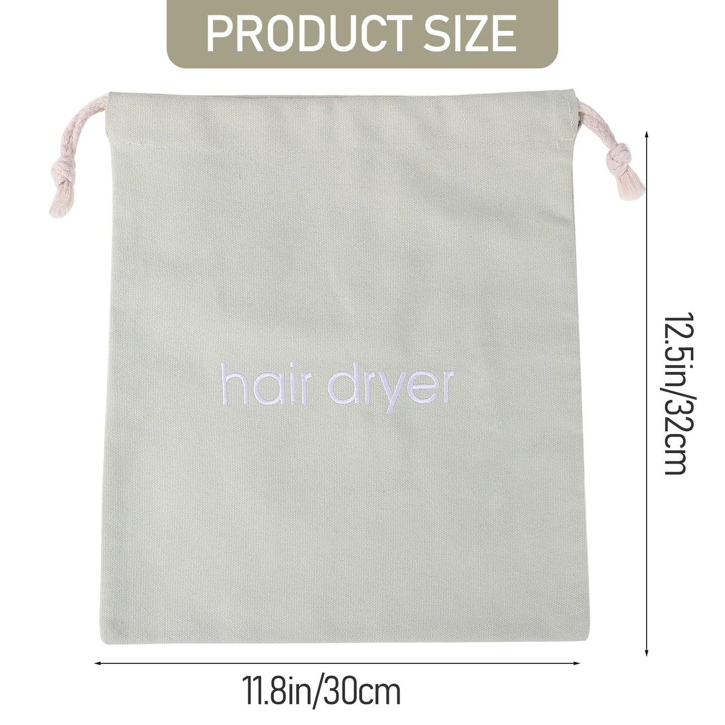 Hair Dryer Bags Drawstring Bag Container Hairdryer Bag Travel Bag Hair Tools Travel Bag for Traveling, Guest Rooms,Bathroom and Hotels(Grey)