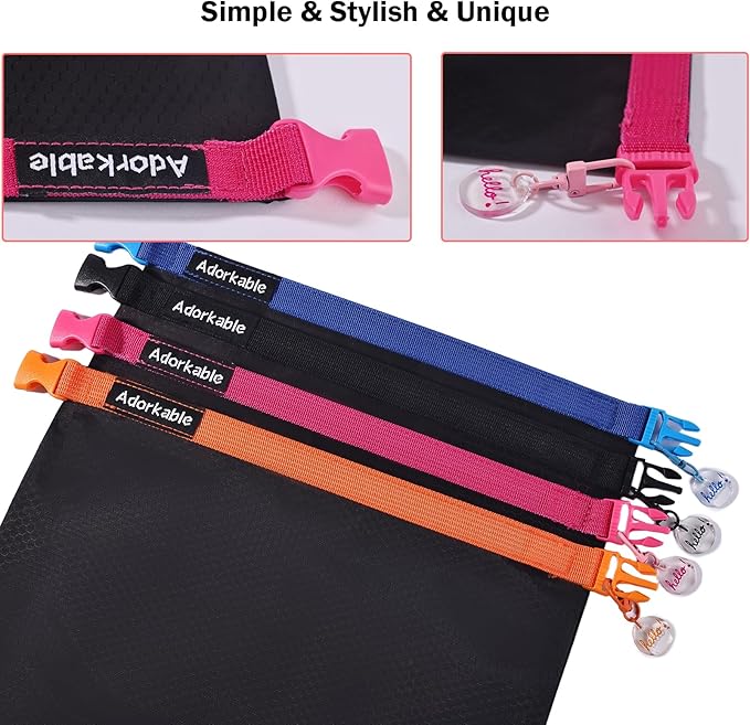 Waterproof Wet Bag for Swimsuit, Black Swim Bag for Beach Vacation Wet Clothes, Dry Bag for Camping Kayaking Boat Travel, Soap Travel Case, Blue Band