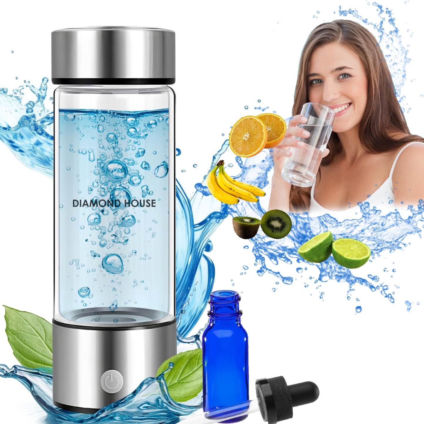 2024 Hydrogen Water Bottle Generator Pro, Alkaline Water Machine, Alkaline Water Machine, Fathers Day Gift for Dad, Water Purifier Bottle for Home Office Gym
