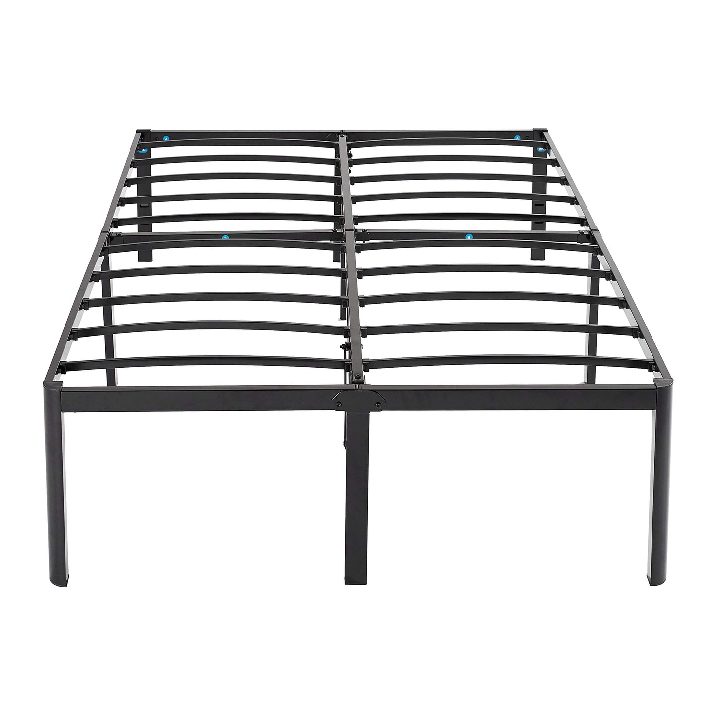 Amazon Basics Sturdy Heavy-Duty Non-Slip Platform Bed Frame Full Size Storage, Steel Slat Support, Noise Free, Easy Assembly, 18 Inch Black