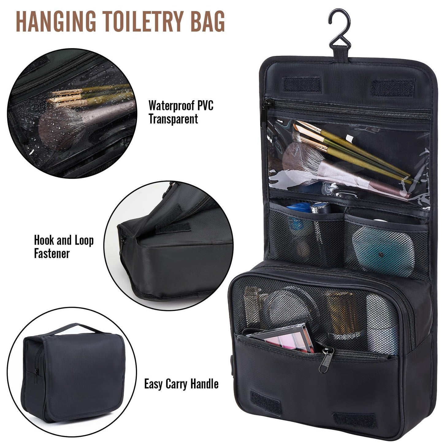 Veken 8 Set Packing Cubes for Travel Essentials, Suitcase Organizer Bags in 4 Sizes, Carry-On Luggage Accessories with Large Laundry & Hanging Toiletry Bag, Must-Have for Airplane, Road Trip & Camping