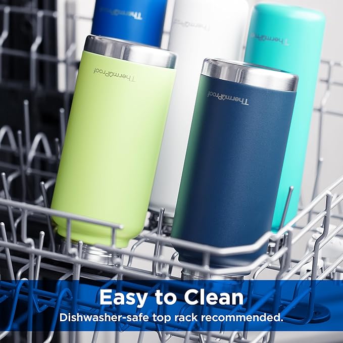 ThermoProof Double-Walled Vacuum Insulated Stainless Steel Water Bottle - Wide Mouth Canteen with Spout & Straw Lids, Dishwasher Safe, Reusable, Leakproof, BPA-Free - 32oz, Taupe