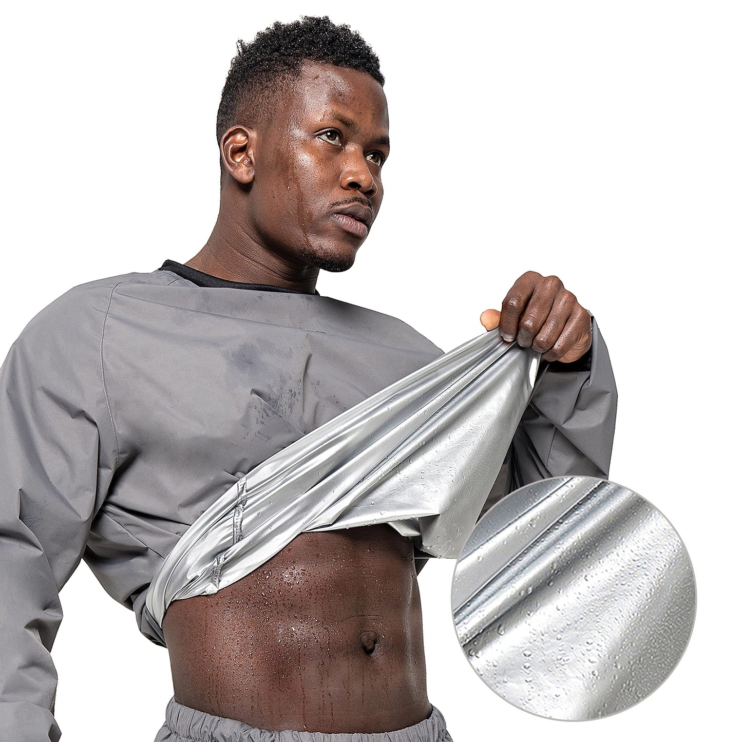 Negash Sauna Suit for Men Anti Torn Sweat Sauna Suit Lightweight Waterproof Men Sauna Suit for Boxing Exercise Fitness
