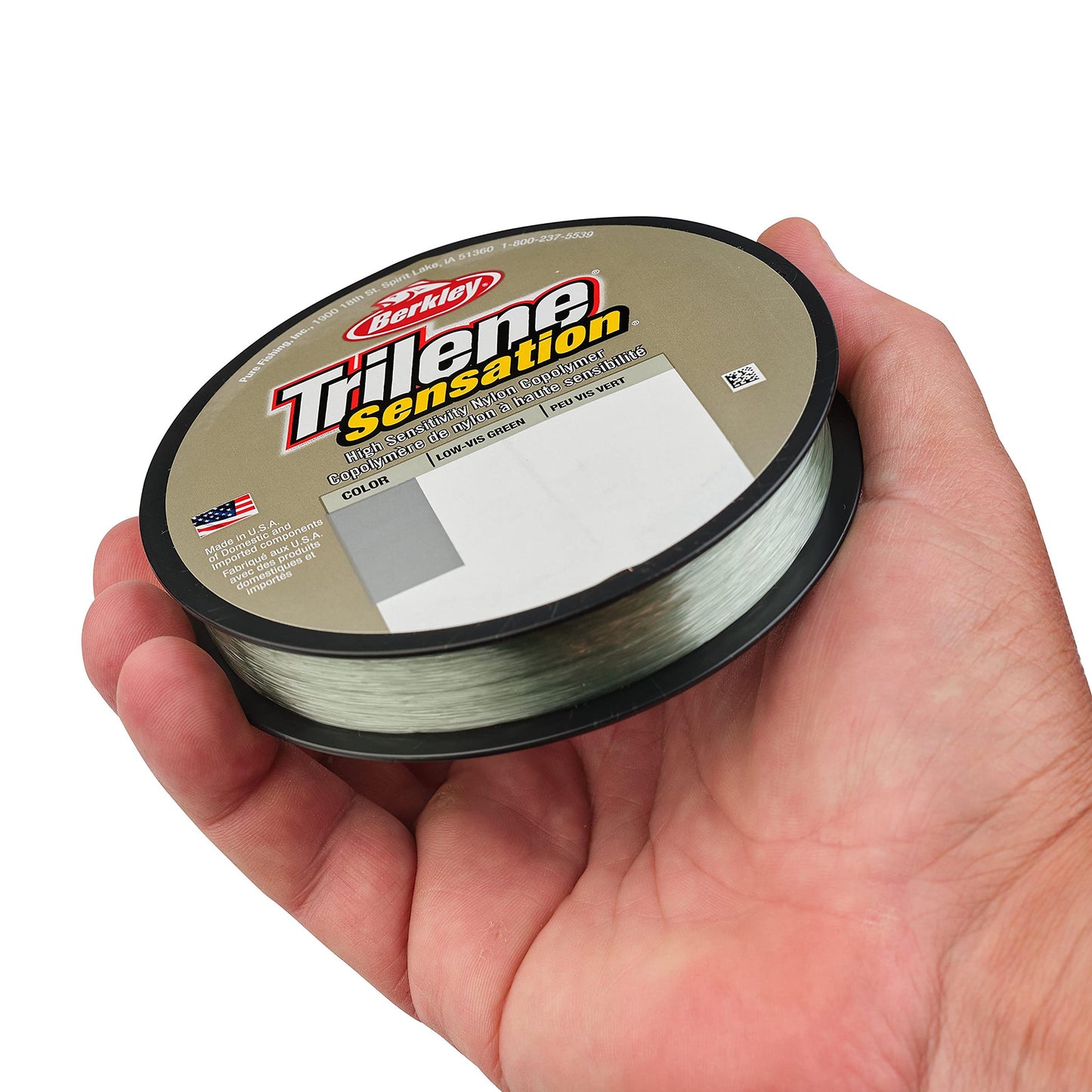 Berkley Trilene® Sensation, Low-Vis Green, 12lb | 5.4kg Monofilament Fishing Line, Suitable for Freshwater Environments