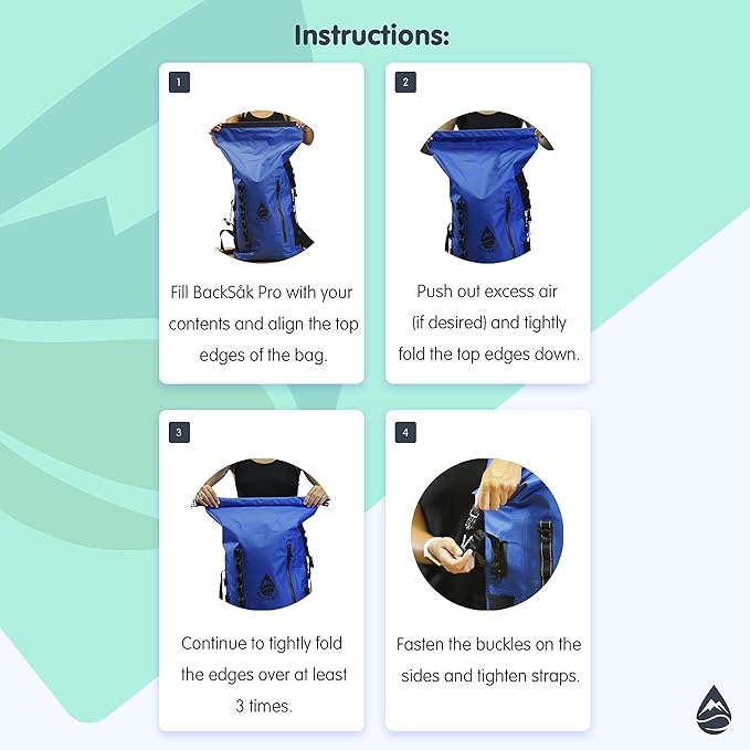 Skog Å Kust BackSåk Pro Waterproof Floating Backpacks with Exterior Airtight Zippered Pocket